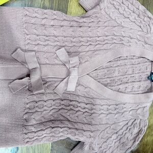 Express Women's Mauve Cable Knit Cardigan